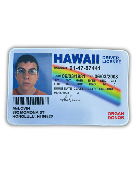 McLovin ID Driver License Mouse Pad Superbad